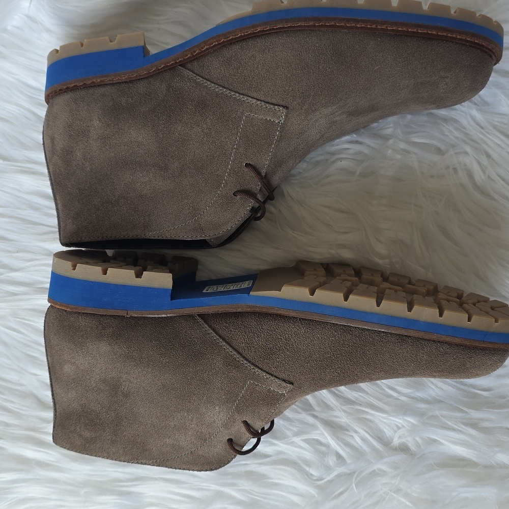 Men's Suede Chukka Boots - Grey and Blue - Picture 5 of 11